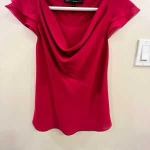 Fuchsia Ruffled Sleeve Top